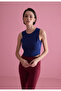Women's Navy Blue Blouse with Back Detail - 4