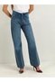 Women's Jeans Rhinestone High Waist Loose Palazzo Blue Jeans