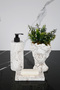 7-Piece Concrete Bathroom Set with Helen Artificial Flower Pot, Solid and Liquid Soap Dispenser, Toothbrush Holder, Incense Burner, and Candle Holder - 4