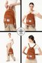 Women's Corduroy Multi-Pocket Comfort Model School Sports Travel Casual Daypack for Business - 3