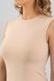 Women's Cotton Crew Neck Sleeveless Combed Body T-Shirt Skin Color - 6