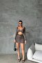 Women Leopard Back and Chest Low-Cut Mini Dress Dpdf079 - 3