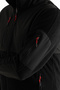 Men's Black Slim Fit Anti-pilling Non-Pilling Full Zipper Softshell Garnished Fleece Sweatshirt - 7