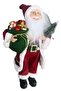 Large santa claus christmas ornament figurine - 45cm - holding a pine tree and gift sack - 7