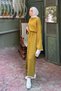 Sleeveless Skirt Embroidered Knitwear Dress in Oil Green - 2