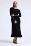 Women's Corduroy Ruffles Knitwear Dress - 3