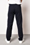 Navy Blue Men's Straight Leg Pocket Zipper Detailed Relaxed Fit Sweatpants - 4