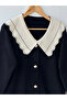 Baby Lapel Buttoned Knitwear Cardigan - Bş - Black - 2