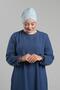 Baby Blue Practical Ready-To-Wear Hijab Bonnet Sandy Drawstring Loose Fit 2119_11 - 5