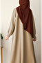 Beige Asel Mevlana Winter Ferace - 4