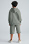 Zvonko boy's 100% cotton Hooded elastic waist light green bottom-top set - 7