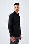 Classic Collar 100% Cotton Comfort Fit Black Men's Shirt - 6