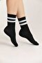 Black Striped Tennis Socks - 4