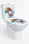 Rain Umbrella and Cute Elephant Toilet Seat Sticker Bathroom Sticker - 2