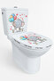 Balloons Flowers Hearts and Tiny Cute Elephant Toilet Seat Sticker Bathroom Sticker - 2