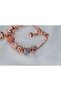 Colorful Stone Leaf Patterned Stainless Steel Charm - 3