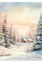 Kuromi54 20Pcs Winter Scenery Snow New Year Patterned A4 Activity Letter Paper Illustrated A4 - 5