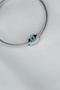 Blue Stone Luck Eye Beads Stainless Steel Charm