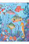 Barcelona Collection Underwater Themed Fish and Seahorse Patterned Modern Decorative Carpet 12 - 2