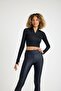Finger Crop with Long Sleeve - Zipper - Fishing Neck Crop - 3