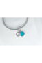 Blue Color Stainless Steel Charm with Star Shaped Stone - 2