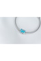 Blue Color Elephant Figure Stainless Steel Charm - 3