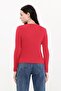 Women's Fuchsia Long Sleeve Buttoned Crispy Cardigan - 5