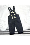 Unisex Thick Seasonal Denim Overalls with Teddy Bear Adjustable Strap - 2