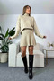 Turtleneck Knitwear Skirt Set - 4