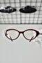Perry Brown Cat Eye Transparent Tr90 Women Men Unisex Blue Screen Goggle Eyewear - 4