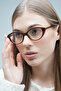Perry Brown Cat Eye Transparent Tr90 Women Men Unisex Blue Screen Goggle Eyewear - 5