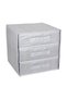 Gray Drawer Organizer - Three Compartments, Multi-Purpose, Socks Underwear 32X32X32Cm - 3