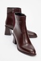 Alba Burgundy Skin Women's Thick Heeled Boots