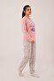 Kitten Printed Pink Pajama Set - 4