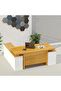 Samtida 193 Modern Executive Workstation Desk Ideal for Home and Office - Light Walnut - 4