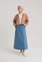 Camel Colored Cotton Jacket with Mobile Hood and Belt - 24Y5406