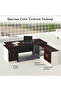 Samtida 193 Modern Executive Workstation Desk Ideal for Home and Office - Dark Walnut - 3