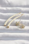Brass Cream Color Botega Earrings Tj-Bkp9169 - 2