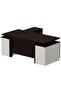 Samtida 193 Modern Executive Workstation Desk Ideal for Home and Office - Dark Walnut - 2