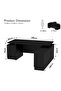 Samtida 193 Modern Executive Workstation Desk Ideal for Home and Office - Black - 6