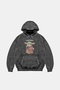 V2 the mandalorian yoda Printed Oversized unisex premium washable black hoodie