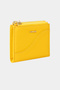 9733 Genuine Leather Double Zipper Special Design Magnet Women's Wallet Yellow - 5