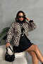 Quilted Front-Tie Jacket - Leopard |   F1784