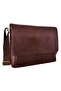 Aiden Genuine Leather & Canvas Mini Crossbody Messenger Bag Brown - 2