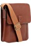 Aiden Genuine Leather & Canvas Mini Crossbody Messenger Bag Tan - 2