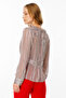 Pleated Patterned Blouse - 5