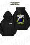 Naruto Kakashi Hatake Print - Zip Hooded Black Cardigan (2 Thread)