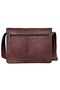 Aiden Genuine Leather & Canvas Mini Crossbody Messenger Bag Brown - 3