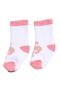Baby Girl White Pink Heart Towel Socks
