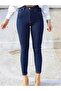 Berlin Dark Blue High Waist Slim Leg Skinny Lycra Jeans